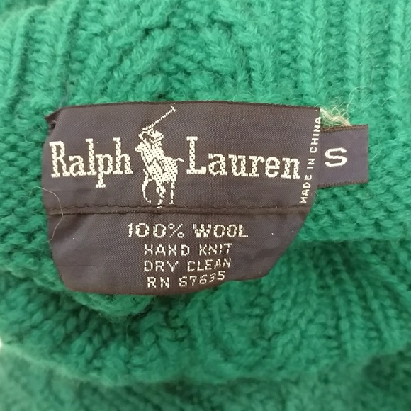 Hand-knit Deep Emerald Green Sweater Great Quality Tunic Length Soft Wool Mock - Picture 5 of 8